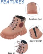 Boys Girls Ankle Boots Toddler Construction Boots Kids School Boots Wedding Dress Lace Up Shoes Winter Snow Shoes - Image 2