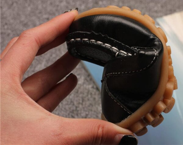Kids Leather Loafers Boys Girls Slip On Moccasins Anti-Slip Boat Shoes Casual Dress Shoes Flat Breathable Oxford Shoes - Image 5