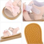 Baby Girls Open Toe Sandals Infant Toddler Summer Flat Anti Slip First Walking Shoes - Image 5