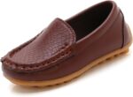 Boy's Loafer Slip-On Dress Shoes- Toddler Little Kid Boys Girls Soft Slip On Loafers Dress Flat Shoes Boat Shoes Casual Shoes Sneaker - Image 2