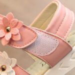 QZBAOSHU Girls Sandals with Pearls Flowers Leather Shoes Sandals for Little Girls - Image 6