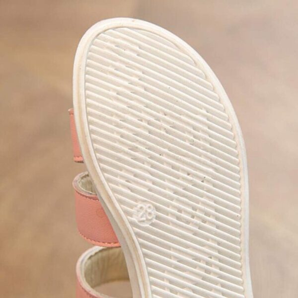 QZBAOSHU Girls Sandals with Pearls Flowers Leather Shoes Sandals for Little Girls - Image 7