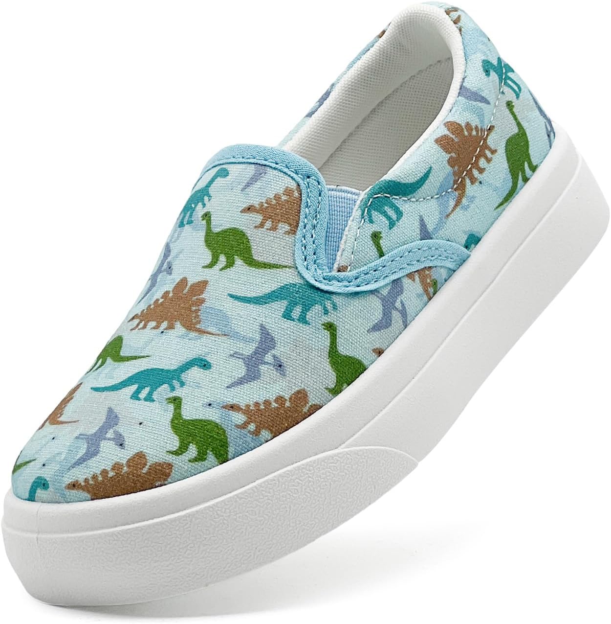 1747814667_71rnG6x0FfL._AC_SL1500_.jpg maxvinci Kids Slip On Canvas Shoes Girls Boys Casual Trainers Breathable Flat Sneakers Pumps Plimsoles with Cartoon Pattern Print - Image 1
