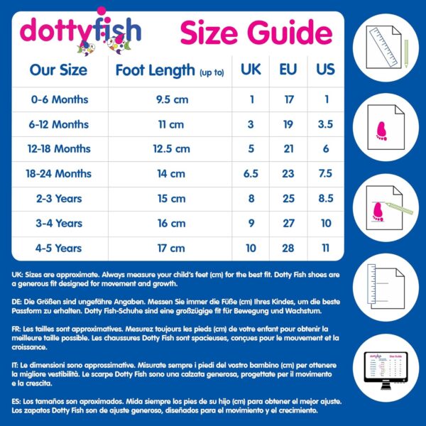 Dotty Fish Soft Leather Baby and Toddler Barefoot Shoes for Boys and Girls. Non-Slip Suede Soles. Animal Designs. 0-6 Months - 4-5 Years - Image 6