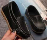 Yeeteepot Kids Leather Loafers Boys Girls Slip On Moccasins Anti-Slip Boat Shoes Casual Dress Shoes Flat Breathable Oxford Shoes - Image 7