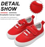 maxvinci Girls Boys Trainers Kids Canvas Shoes Easy Fasten Toddler Lightweight Plimsolls Breathable Pumps Non-Slip Casual Shoes with Hook and Loop - Image 3