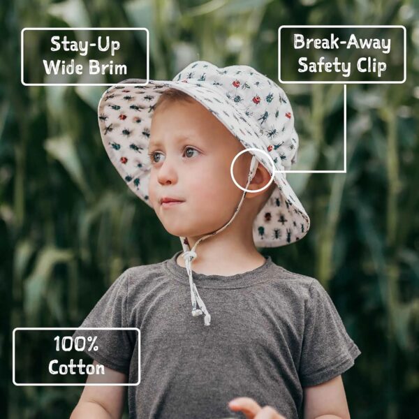 JAN & JUL Baby Toddler Kids Breathable Cotton Bucket Sun-Hat 50 UPF, Adjustable for Growth, Stay-on, Unisex - Image 2