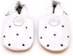 Dotty Fish Soft Leather Baby and Toddler Barefoot Shoes for Boys. Non-Slip Suede Soles. 0-6 Months - 4-5 Years - Image 2