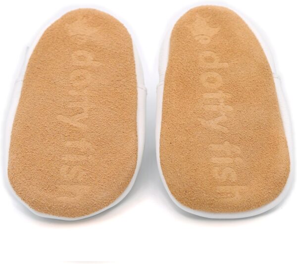 Dotty Fish Soft Leather Baby and Toddler Barefoot Shoes for Boys. Non-Slip Suede Soles. 0-6 Months - 4-5 Years - Image 5