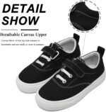 maxvinci Girls Boys Trainers Kids Canvas Shoes Easy Fasten Toddler Lightweight Plimsolls Breathable Pumps Non-Slip Casual Shoes with Hook and Loop - Image 3