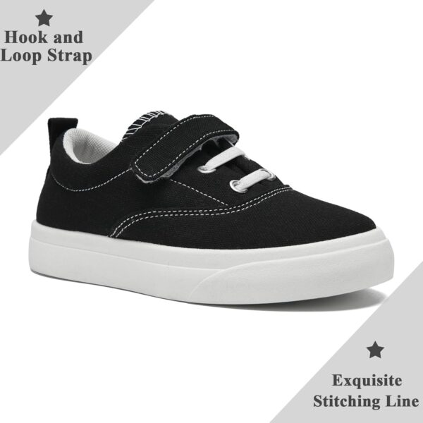 maxvinci Girls Boys Trainers Kids Canvas Shoes Easy Fasten Toddler Lightweight Plimsolls Breathable Pumps Non-Slip Casual Shoes with Hook and Loop - Image 4