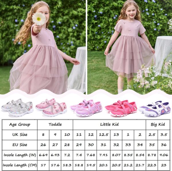 Unitysow Girl Sandals Glitter Princess Shoes Flat Walking Sandals Comfort Mary Jane Birthday Party Dance Shoes for Little Kid/Big Kid - Image 7