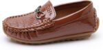 RVROVIC Kids Girls Boys Slip-on Loafers Oxford PU Leather Flats Shoes Casual Moccasin Shoes for Toddler Kid - Image 6