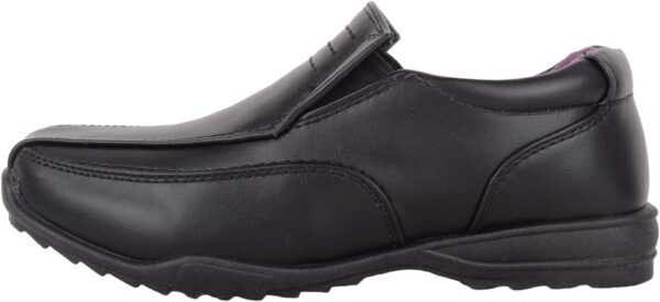 ABSOLUTE FOOTWEAR Childrens Kids Juniors Boys Formal Faux Leather Slip On Padded School Wedding Shoes - Image 5