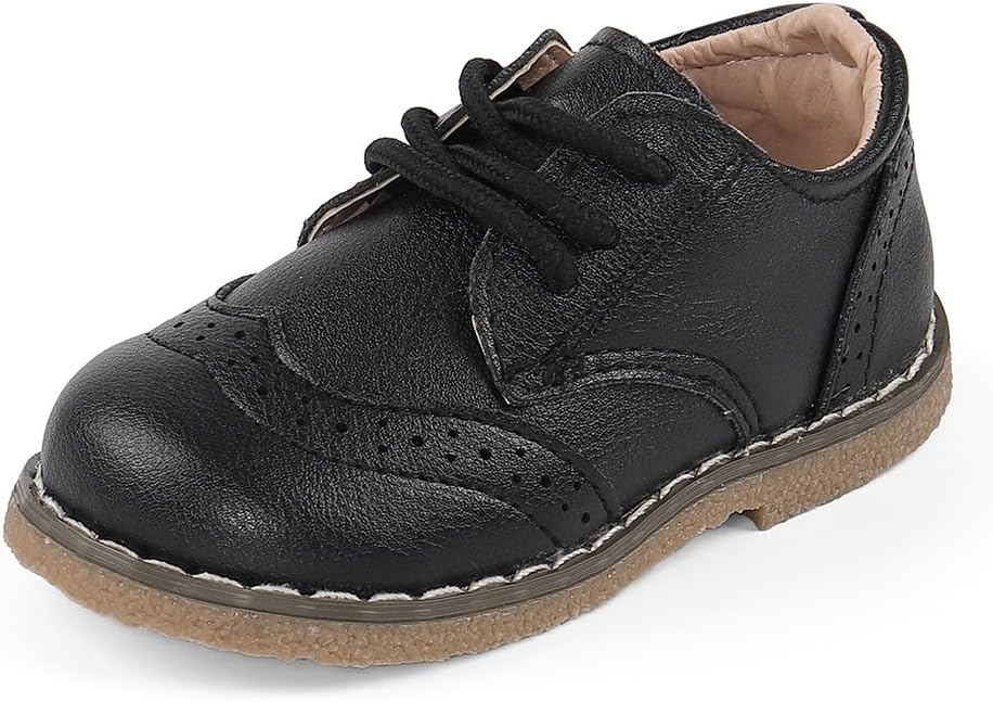 1748351857_61cpzmOXogL._AC_SL1000_.jpg MASOCIO Boys Girls Lace Up Shoes Toddler Little Kids School Dress Shoes (Toddler/Little Kid) - Image 1