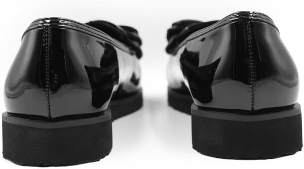 Girls Kids Childrens Loafers Slip On Flat Shoe Pumps Formal Smart School Shoes Comfort Support Lightweight Breathable Casual Classic Black Shiny Moccasin Little/Big Kid Dolly Dollie Ballet Ballerina - Image 3