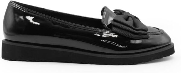 Girls Kids Childrens Loafers Slip On Flat Shoe Pumps Formal Smart School Shoes Comfort Support Lightweight Breathable Casual Classic Black Shiny Moccasin Little/Big Kid Dolly Dollie Ballet Ballerina - Image 6