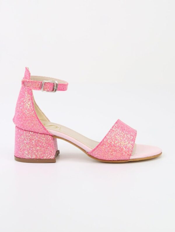 SIRRI Girls Ankle-Strap Shoes, Block Heels Sandals with Glitter for Special Occasion - Image 4