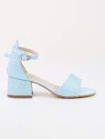 SIRRI Girls Ankle-Strap Shoes, Block Heels Sandals with Glitter for Special Occasion - Image 4
