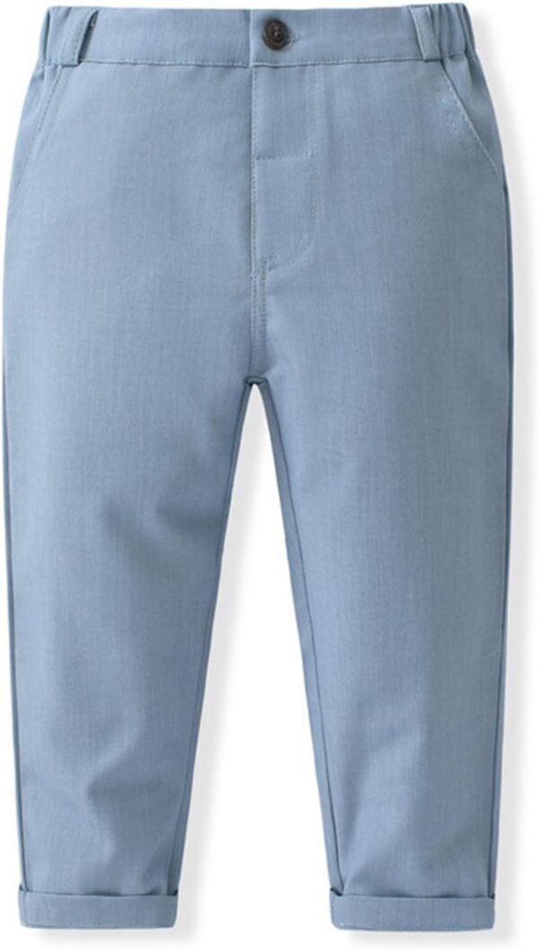 Toddler Boys Gentlemen Outfits Tuxedo Suit Set Long Sleeve Bowtie Shirts Top Vest Pants Set Formal Clothes - Image 3