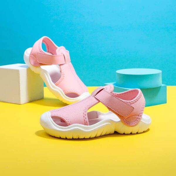 Boys Girls Closed Toe Soft Sandals Summer Lightweight Non-Slip Beach Trainers Kids Toddlers Comfort Shoes Size - Image 3