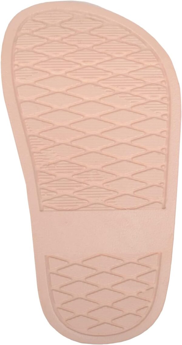 Childrens Kids Girls Easy Slip On Open Toe Elasticated Summer Holiday Sandal with Embroidered Flower - Image 7