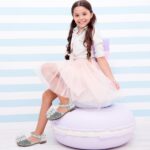 Girl Sandals Glitter Princess Shoes Dress Up Bling Bowknot Flats Comfort Mary Jane Dance Party Cosplay Shoe for Little Girls - Image 4