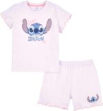 Disney Lilo & Stitch Girls T-Shirt & Shorts Set, Stitch Outfit Clothing Set for Girls
