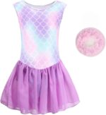 Gymnastics Leotards for Girls Dancewear - Sleeveless Gradient Color Diamond Leotard Dancing Ballet Gymnastics Athletic Leotard Gift for 5-12 Years Girls