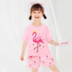 Girls Pyjamas Short Sets Kids Pjs Summer for Toddler Girl 100% Cotton Dinosaur Unicorn Cat Flamingo Sleepwear 2 Pieces Clothes Outfits 2-8 Years - Image 2