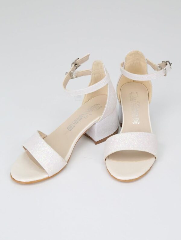 SIRRI Girls Ankle-Strap Shoes, Block Heels Sandals with Glitter for Special Occasion - Image 2