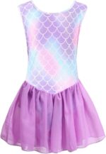 Gymnastics Leotards for Girls Dancewear - Sleeveless Gradient Color Diamond Leotard Dancing Ballet Gymnastics Athletic Leotard Gift for 5-12 Years Girls - Image 3
