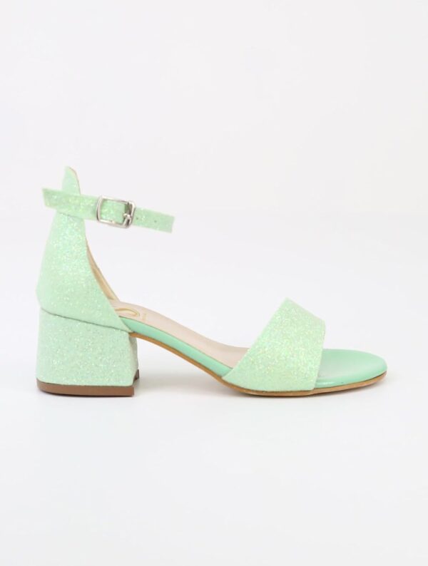 SIRRI Girls Ankle-Strap Shoes, Block Heels Sandals with Glitter for Special Occasion - Image 3