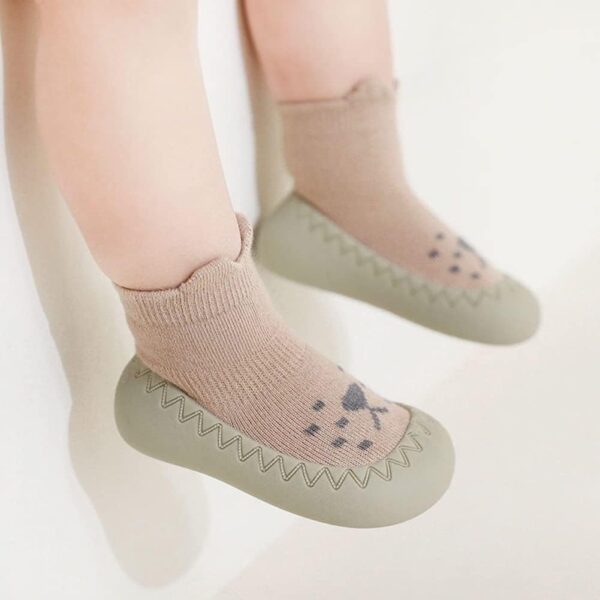 Toddler Sock Shoes Cute Baby First Walking Shoes Soft Sole with Grips for Boys Girls - Image 2