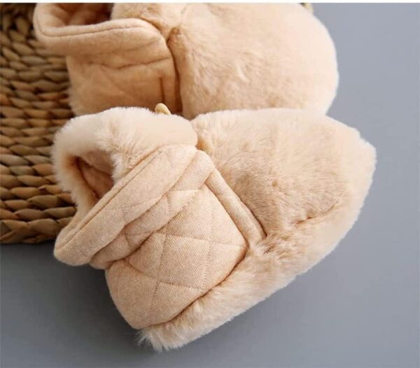 LUCKKY Baby Cartoon Plush Cotton Toddler Shoes,Baby Boys Girls Anti-Slip Soft Sole Warm Winter Booties Shoes,Toddler Cartoon Cute Plush Warm Home Booties Shoes,Infant Warm Shoes - Image 5