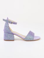 SIRRI Girls Ankle-Strap Shoes, Block Heels Sandals with Glitter for Special Occasion - Image 4