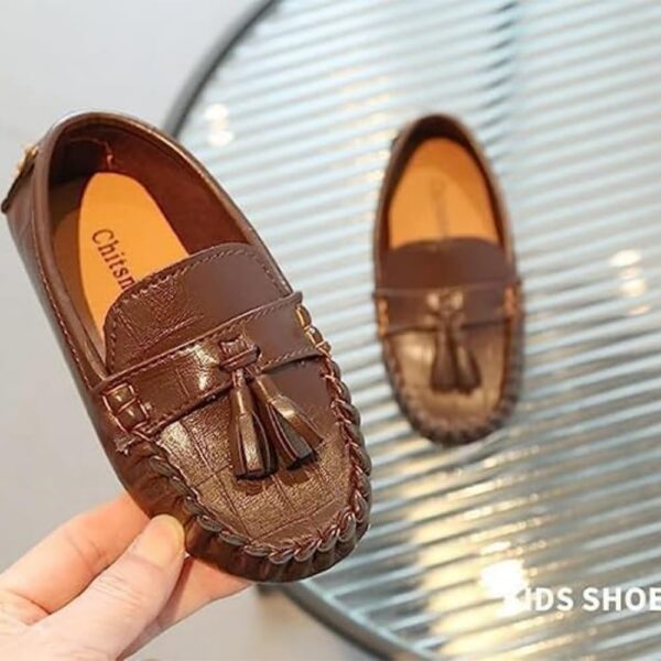 TangDao Girls Boys Loafers Toddler Leather Shoes Non Slip - Image 4