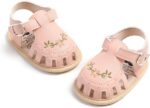 Baby Girl Sandals PU Leather Non-slip Embroidery Flower Summer Flats Toddler Shoes for Casual Daily - Image 3