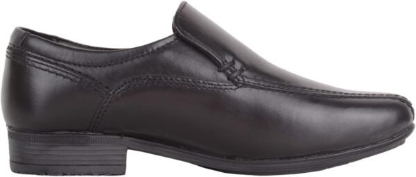 Childrens Kids Boys Easy Slip On Smooth Leather Smart Formal School Wedding Shoes - Image 4