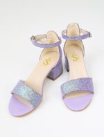 SIRRI Girls Ankle-Strap Shoes, Block Heels Sandals with Glitter for Special Occasion - Image 2