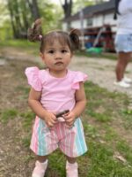 Derouetkia Toddler Baby Girl Clothes Ruffle Tops Solid Colour Short Sleeve and Shorts Summer Outfits Set - Image 3