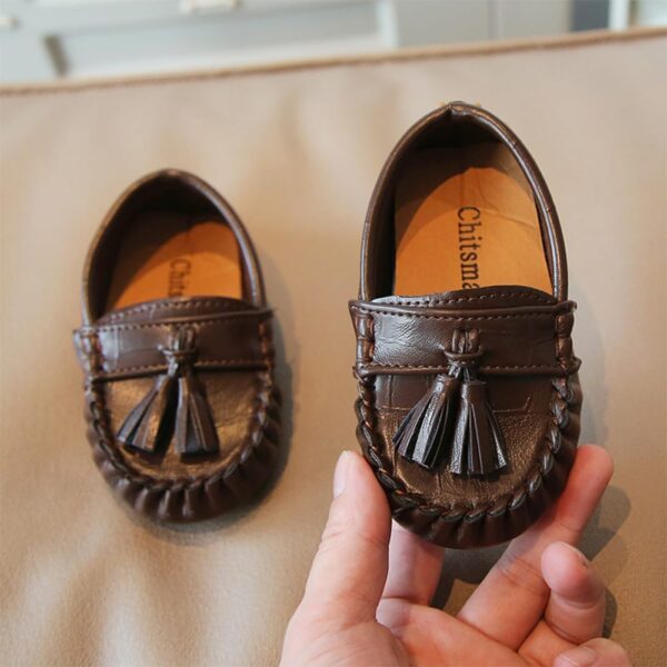 TangDao Girls Boys Loafers Toddler Leather Shoes Non Slip - Image 2