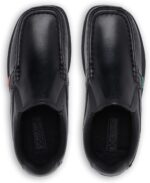 Kickers Boy's Fragma Slip on Moc Toe Comfortable Leather Shoes, Black - Image 4