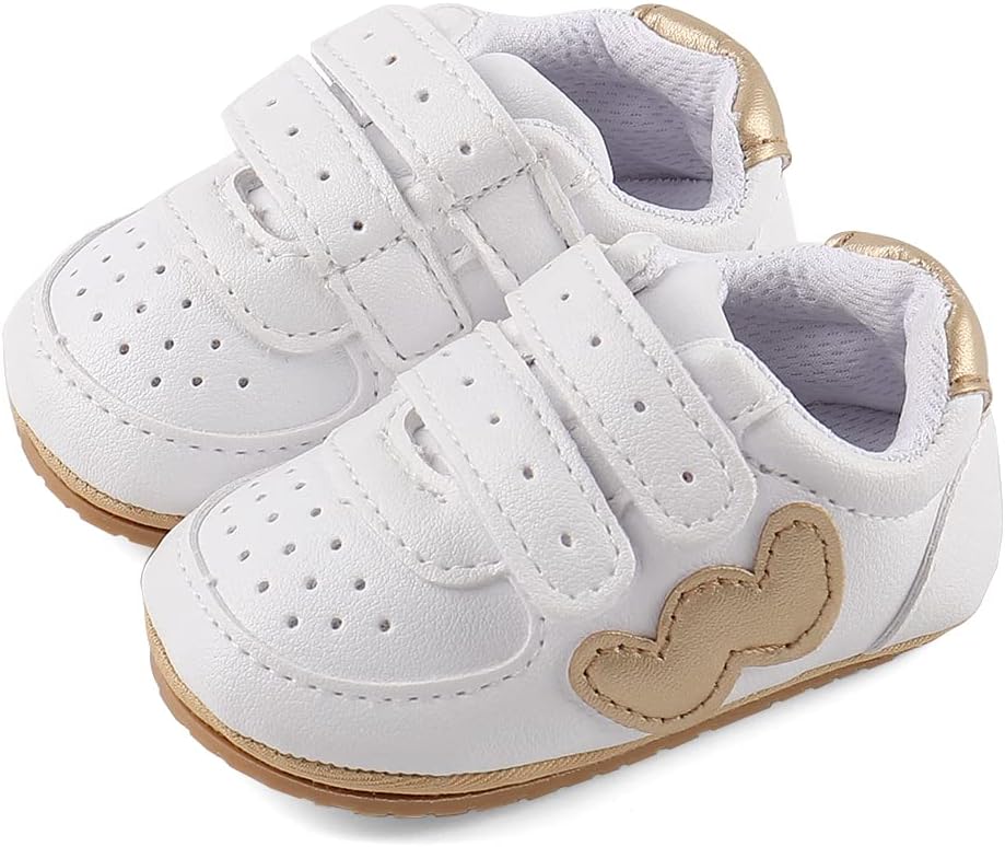 618lV5XeIxL._AC_SL1000_.jpg Baby Boys Girls First Walking Shoes Infant Prewalkers Pram Shoes Soft PU Leather Anti Slip Sole - Image 1