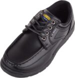 Junior Childrens Boys Faux Leather Formal Lace Up Padded School Wedding Shoes