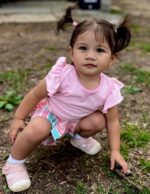 Derouetkia Toddler Baby Girl Clothes Ruffle Tops Solid Colour Short Sleeve and Shorts Summer Outfits Set - Image 6