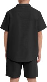 JiAmy Boys Clothing 2 Piece Set, Henley Collar Short Sleeves Tops with Shorts Kit, Summer Casual Cotton Kids Coordinating Outfits for 5-14 Years - Image 6