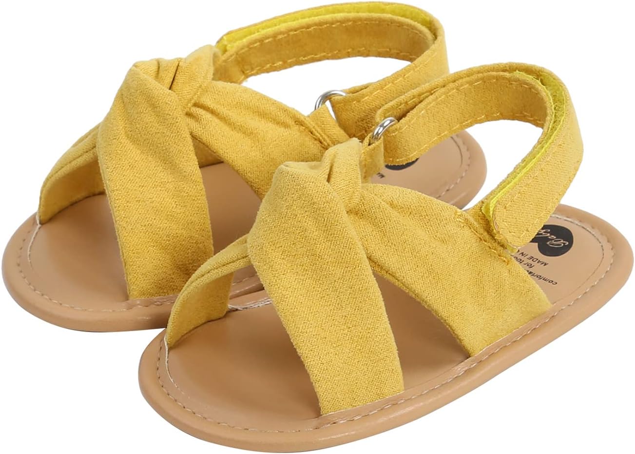 61CmWC9OI0L._AC_SL1500_.jpg Dubute Infant Baby Girls Summer Sandals Soft Sole Newborn Toddler First Walker Crib Dress Shoes Outdoor - Image 1