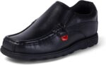 Kickers Boy's Fragma Slip on Moc Toe Comfortable Leather Shoes, Black - Image 6
