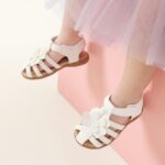 DREAM PAIRS Girls Closed-Toe Flower Summer Dress Sandals Shoes Toddler/Little Kid - Image 5
